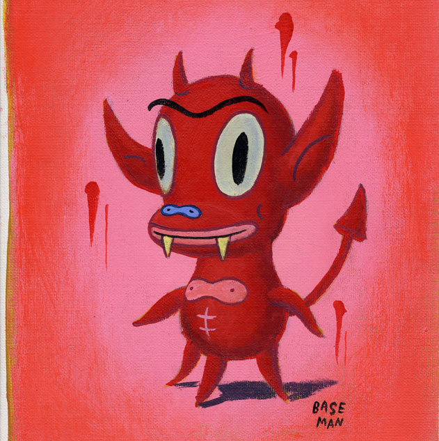 Flat Art Baseman Red Devil